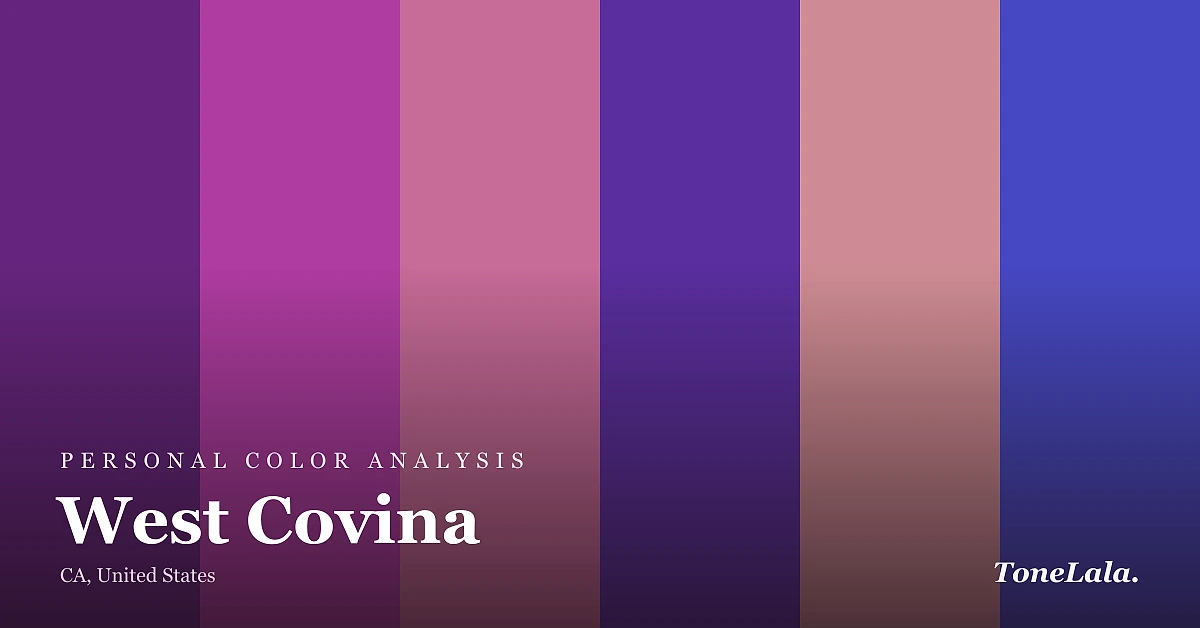 Personal color analysis in West Covina — the West Covina color palette by ToneLala