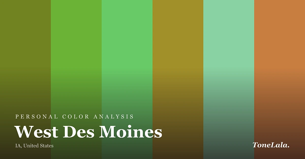 Personal color analysis in West Des Moines — the West Des Moines color palette by ToneLala
