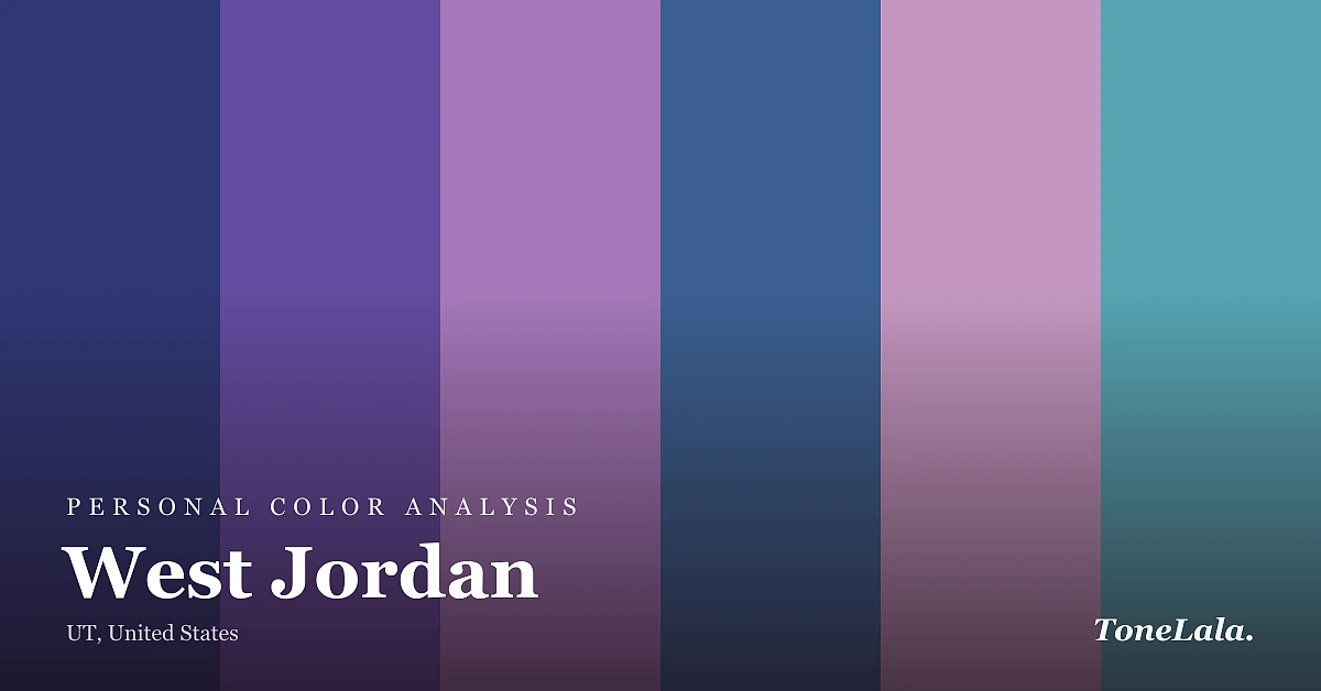 Personal color analysis in West Jordan — the West Jordan color palette by ToneLala