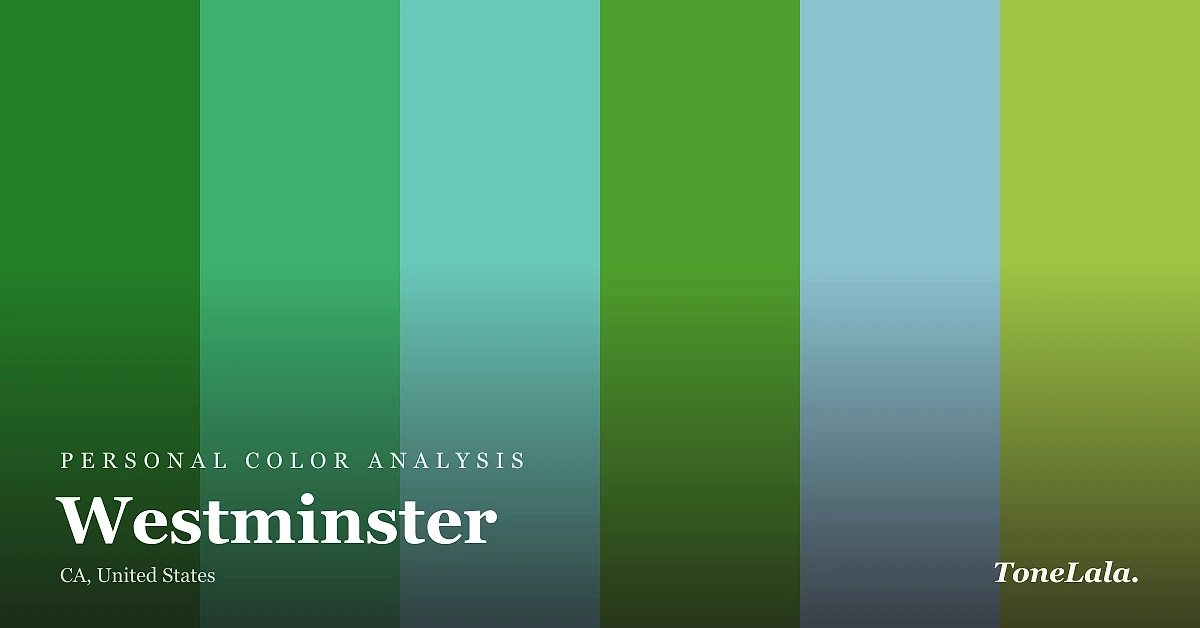 Personal color analysis in Westminster — the Westminster color palette by ToneLala
