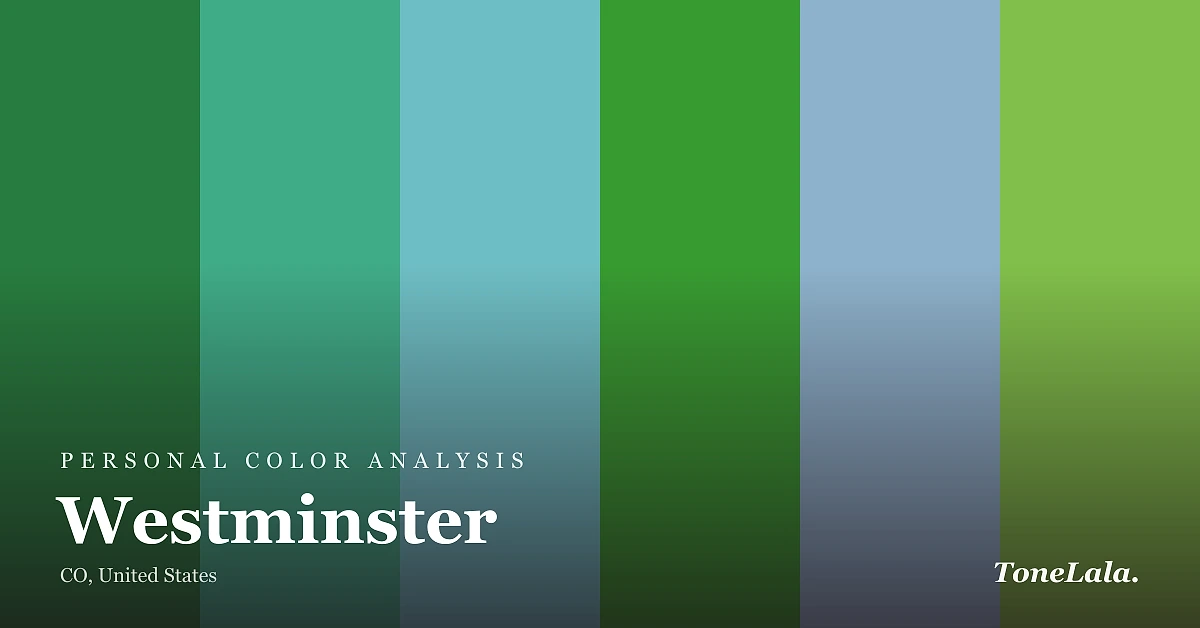 Personal color analysis in Westminster — the Westminster color palette by ToneLala