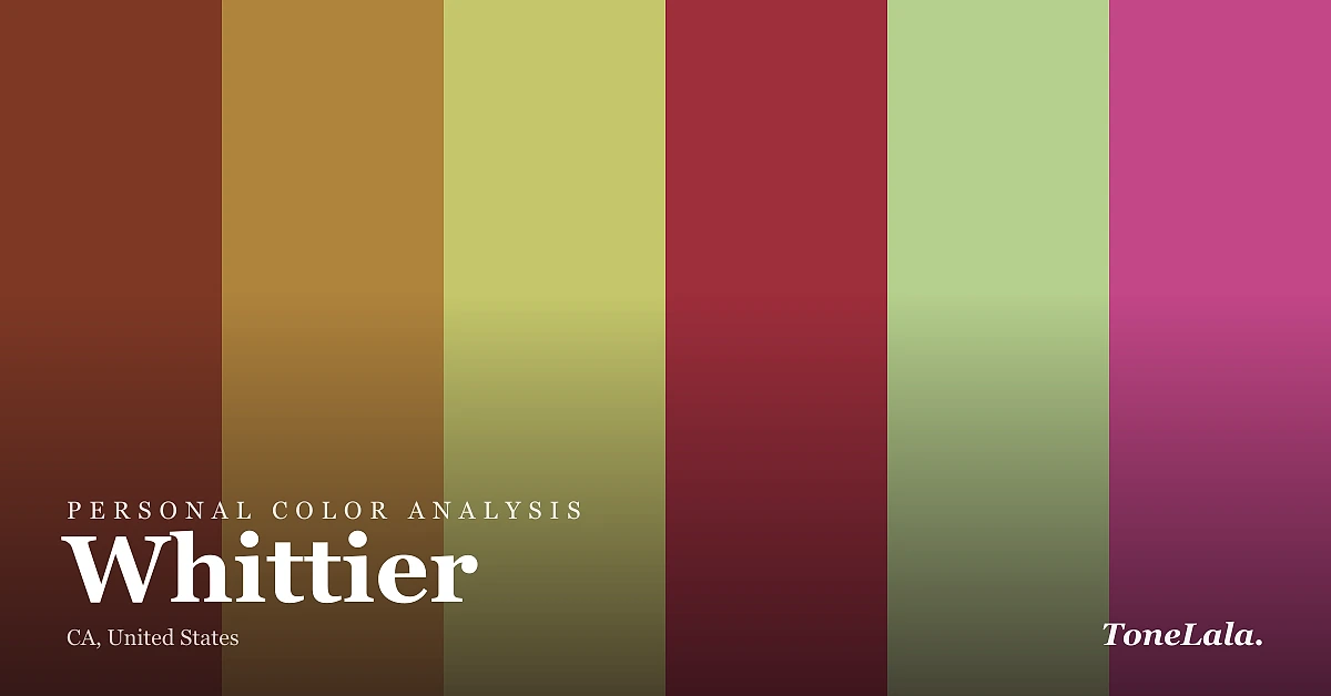 Personal color analysis in Whittier — the Whittier color palette by ToneLala