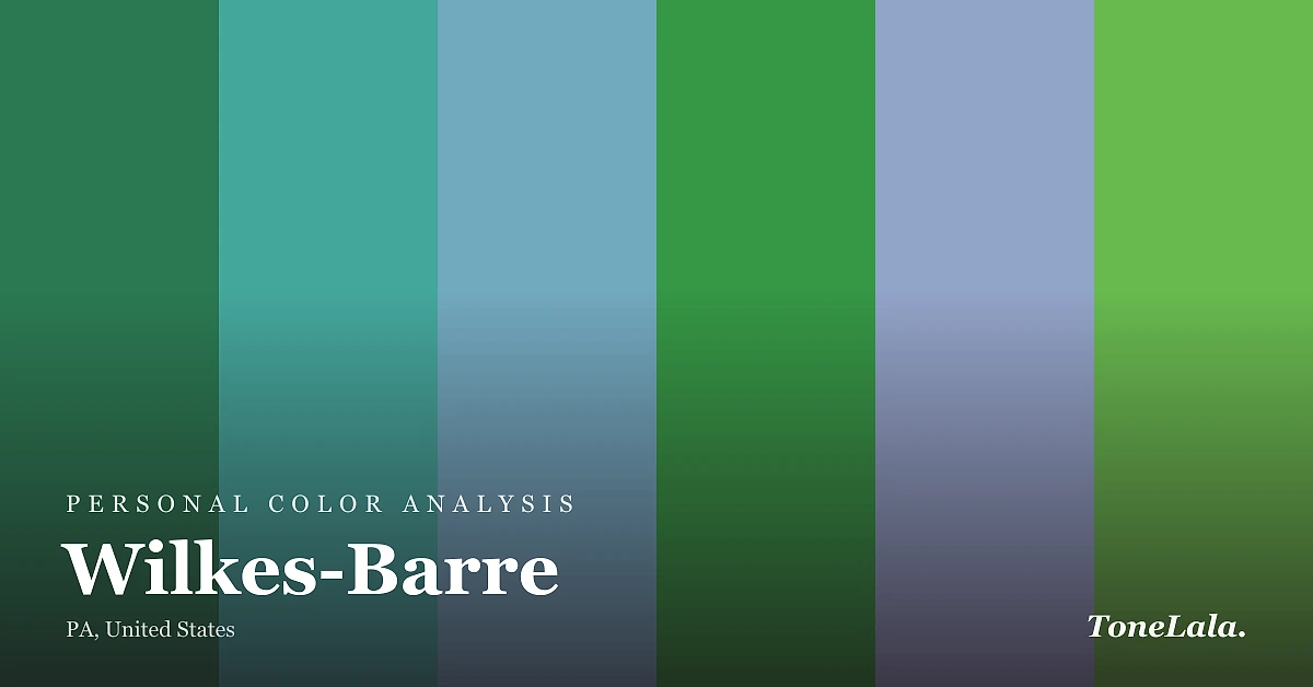 Personal color analysis in Wilkes-Barre — the Wilkes-Barre color palette by ToneLala