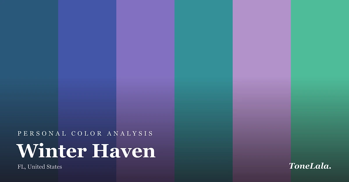 Personal color analysis in Winter Haven — the Winter Haven color palette by ToneLala