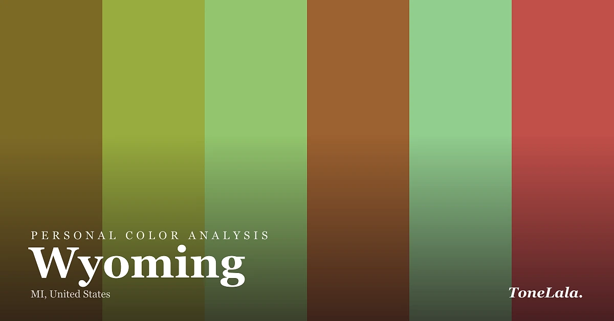 Personal color analysis in Wyoming — the Wyoming color palette by ToneLala
