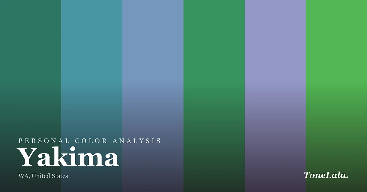 Personal color analysis in Yakima — the Yakima color palette by ToneLala