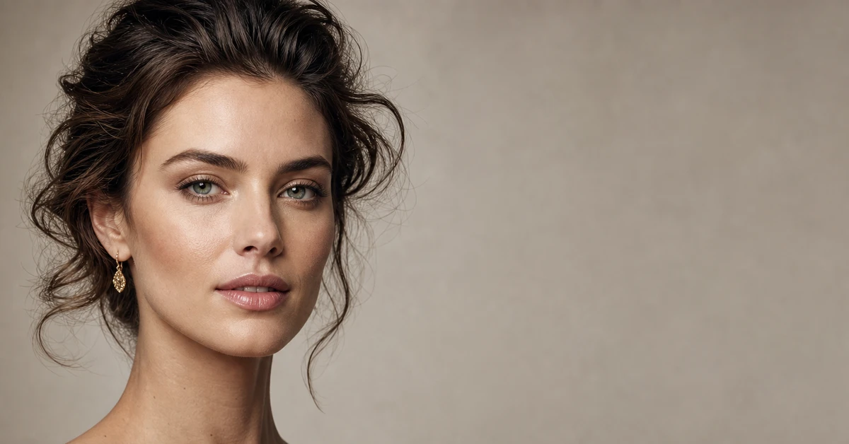 Soft Summer celebrity-inspired portrait in muted dusty blues and soft mauve, by ToneLala