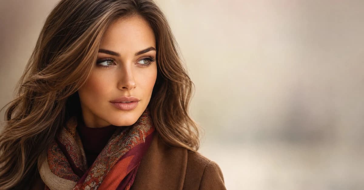 A True Autumn outfit — a rust knit, golden olive trousers and a camel coat with warm gold jewellery, by ToneLala