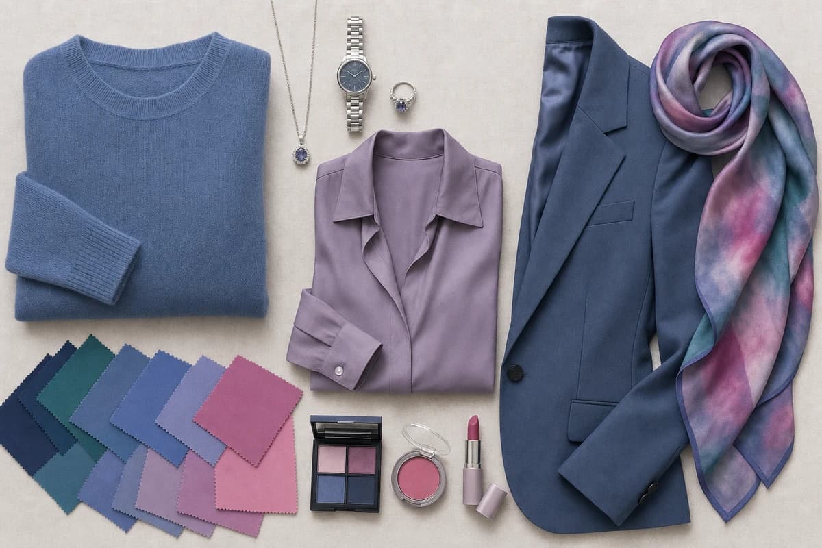 True Summer Color Palette, styled in clothing, accessories and makeup, by ToneLala