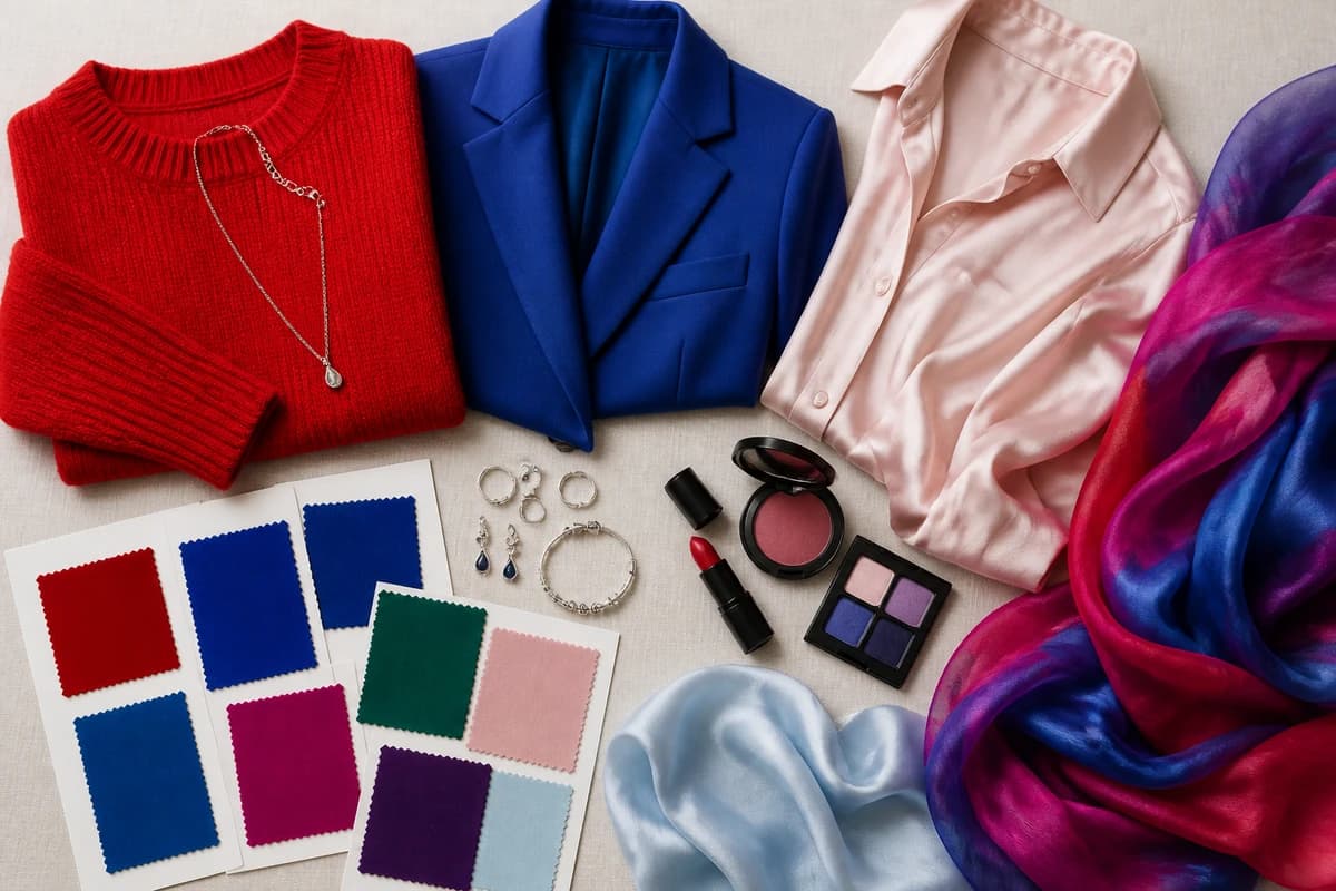 True Winter Color Palette, styled in clothing, accessories and makeup, by ToneLala