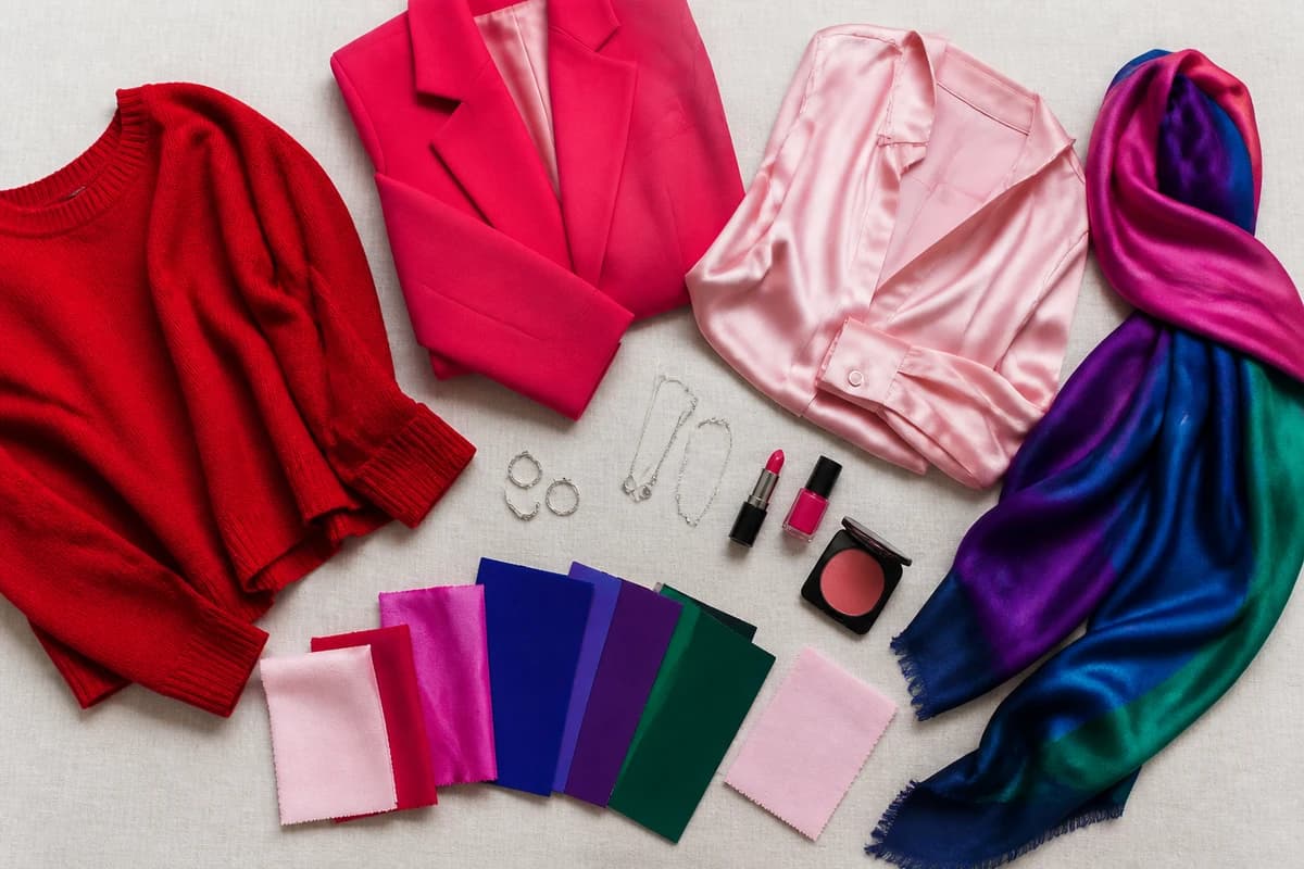 Winter Color Palette — styled in clothing, accessories and makeup, by ToneLala